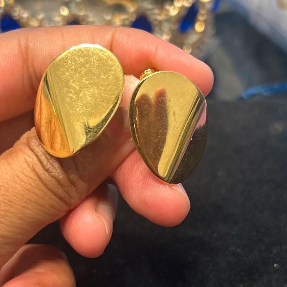 Vintage Napier Gold Tone Screw Back Earrings – Signed
